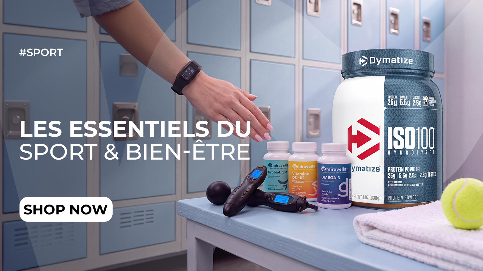Sport et bien-être (compléments, tenues, matériels et accessoires sport